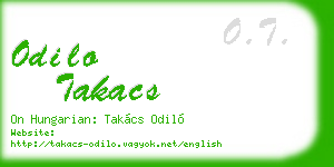 odilo takacs business card